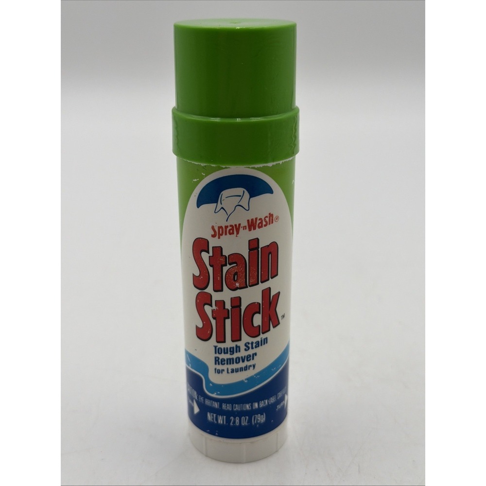 Vintage Spray n Wash Stain Stick Stain Remover 2.8 oz Stick 1/4 Left 1990